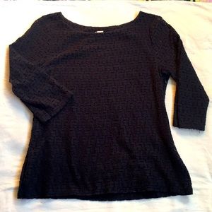 Textured Banana Republic blouse 3/4 sleeve